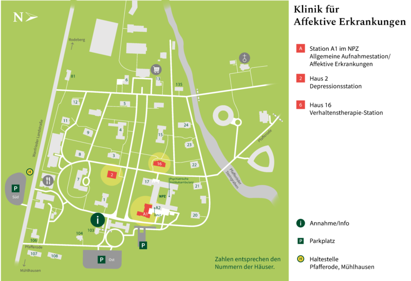 Lageplan Website Affektive Erkrankungen