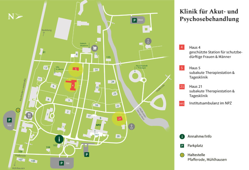OEHK Lageplan Klinik Akut und Psychosebehandlung 072026